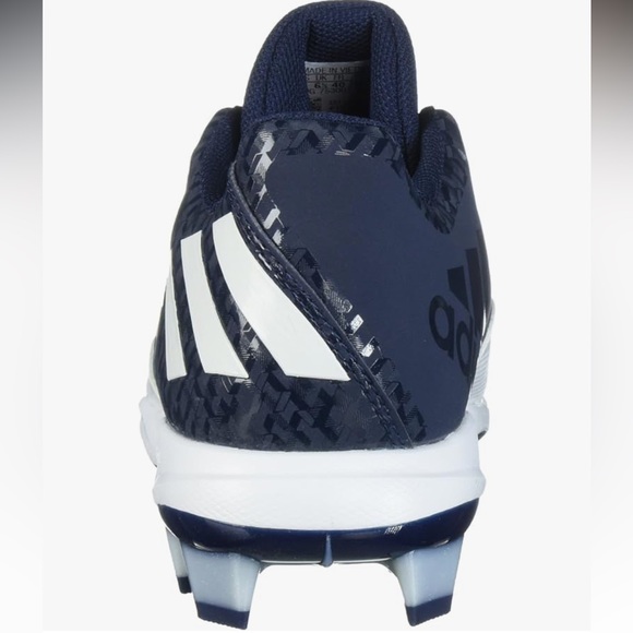 Adidas Blue White perforated, synthetic leather softball cleats sz 11.5 - Picture 7 of 13
